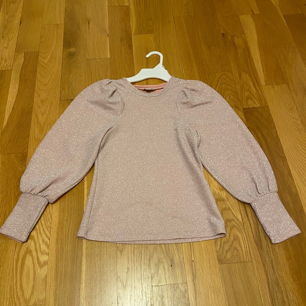 Habitual Girls metallic long sleeve shirt